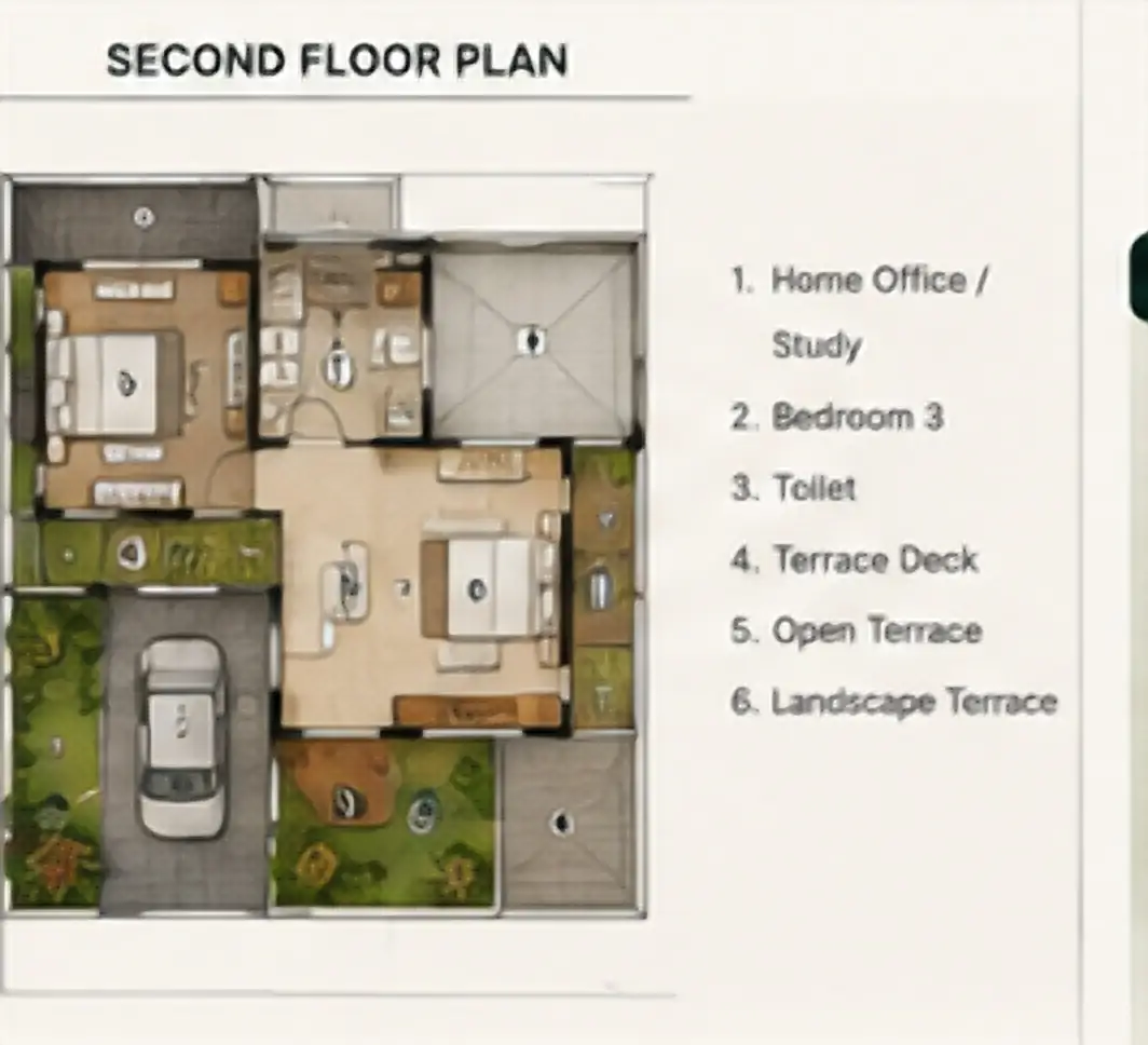 Urban Oasis Second-level reference floor plan image