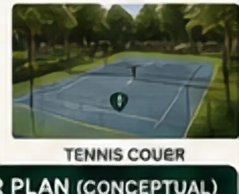 Urban Oasis tennis court 3D amenity view